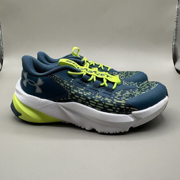 Under Armour SCRAMJET GS 3022611-403 Blue/Green Kids Size 11K Running Shoes - Picture 1 of 8